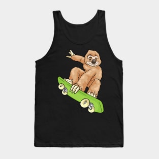 Cute Sloth is skateboarding Tank Top